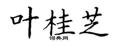 丁谦叶桂芝楷书个性签名怎么写