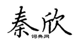 丁谦秦欣楷书个性签名怎么写