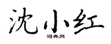 丁谦沈小红楷书个性签名怎么写