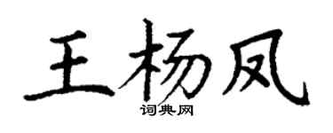 丁谦王杨凤楷书个性签名怎么写