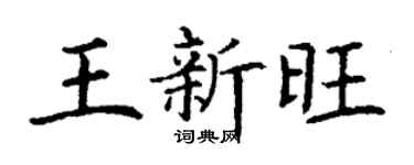 丁谦王新旺楷书个性签名怎么写