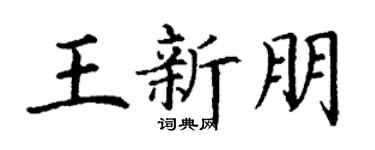 丁谦王新朋楷书个性签名怎么写