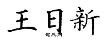 丁谦王日新楷书个性签名怎么写