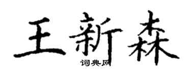 丁谦王新森楷书个性签名怎么写