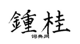 何伯昌钟桂楷书个性签名怎么写