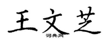 丁谦王文芝楷书个性签名怎么写