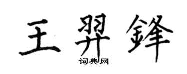 何伯昌王羿锋楷书个性签名怎么写