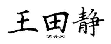 丁谦王田静楷书个性签名怎么写