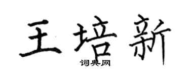 何伯昌王培新楷书个性签名怎么写