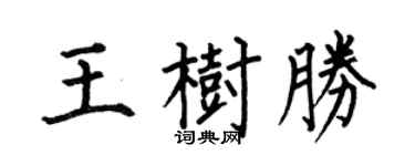 何伯昌王树胜楷书个性签名怎么写