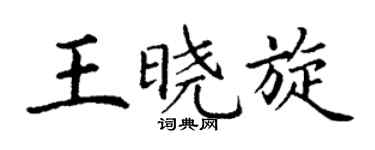 丁谦王晓旋楷书个性签名怎么写