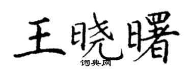 丁谦王晓曙楷书个性签名怎么写