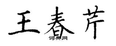 丁谦王春芹楷书个性签名怎么写