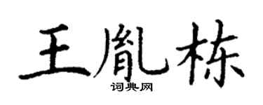 丁谦王胤栋楷书个性签名怎么写