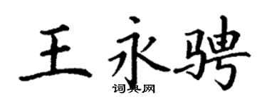 丁谦王永骋楷书个性签名怎么写