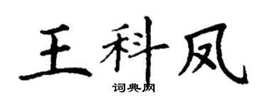 丁谦王科凤楷书个性签名怎么写