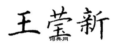 丁谦王莹新楷书个性签名怎么写