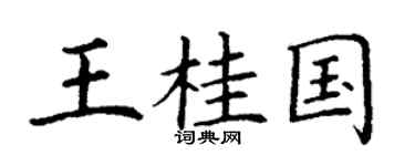 丁谦王桂国楷书个性签名怎么写