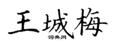 丁谦王城梅楷书个性签名怎么写