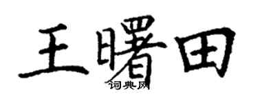 丁谦王曙田楷书个性签名怎么写