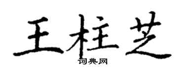 丁谦王柱芝楷书个性签名怎么写