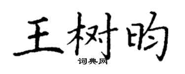 丁谦王树昀楷书个性签名怎么写