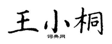 丁谦王小桐楷书个性签名怎么写