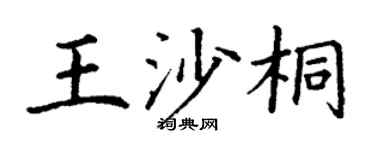 丁谦王沙桐楷书个性签名怎么写