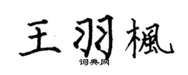 何伯昌王羽枫楷书个性签名怎么写