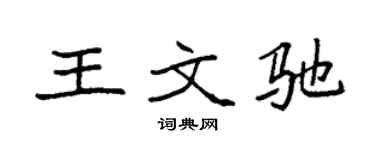 袁强王文驰楷书个性签名怎么写