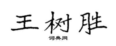 袁强王树胜楷书个性签名怎么写