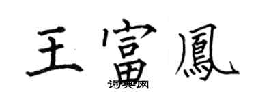 何伯昌王富凤楷书个性签名怎么写