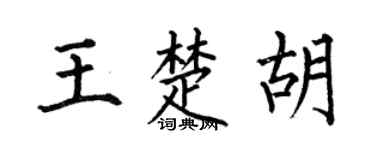 何伯昌王楚胡楷书个性签名怎么写