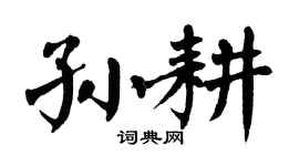 翁闿运孙耕楷书个性签名怎么写