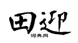 翁闿运田迎楷书个性签名怎么写