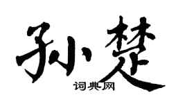 翁闿运孙楚楷书个性签名怎么写