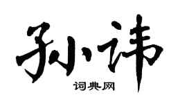 翁闿运孙讳楷书个性签名怎么写