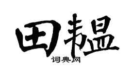 翁闿运田韫楷书个性签名怎么写