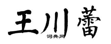 翁闿运王川蕾楷书个性签名怎么写