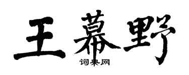 翁闿运王幕野楷书个性签名怎么写