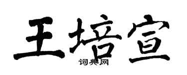 翁闿运王培宣楷书个性签名怎么写