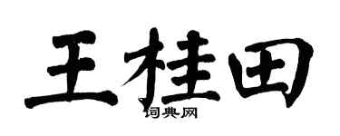 翁闿运王桂田楷书个性签名怎么写