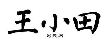 翁闿运王小田楷书个性签名怎么写