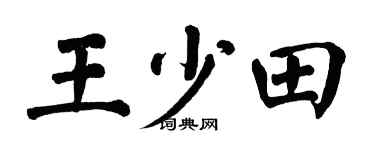 翁闿运王少田楷书个性签名怎么写