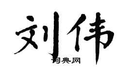 翁闿运刘伟楷书个性签名怎么写