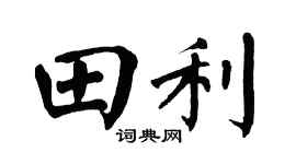 翁闿运田利楷书个性签名怎么写