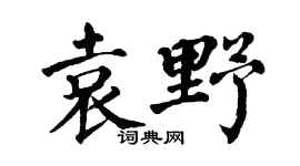 翁闿运袁野楷书个性签名怎么写