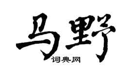 翁闿运马野楷书个性签名怎么写