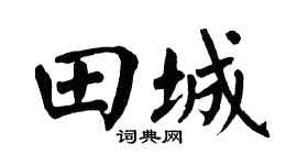 翁闿运田城楷书个性签名怎么写