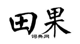 翁闿运田果楷书个性签名怎么写